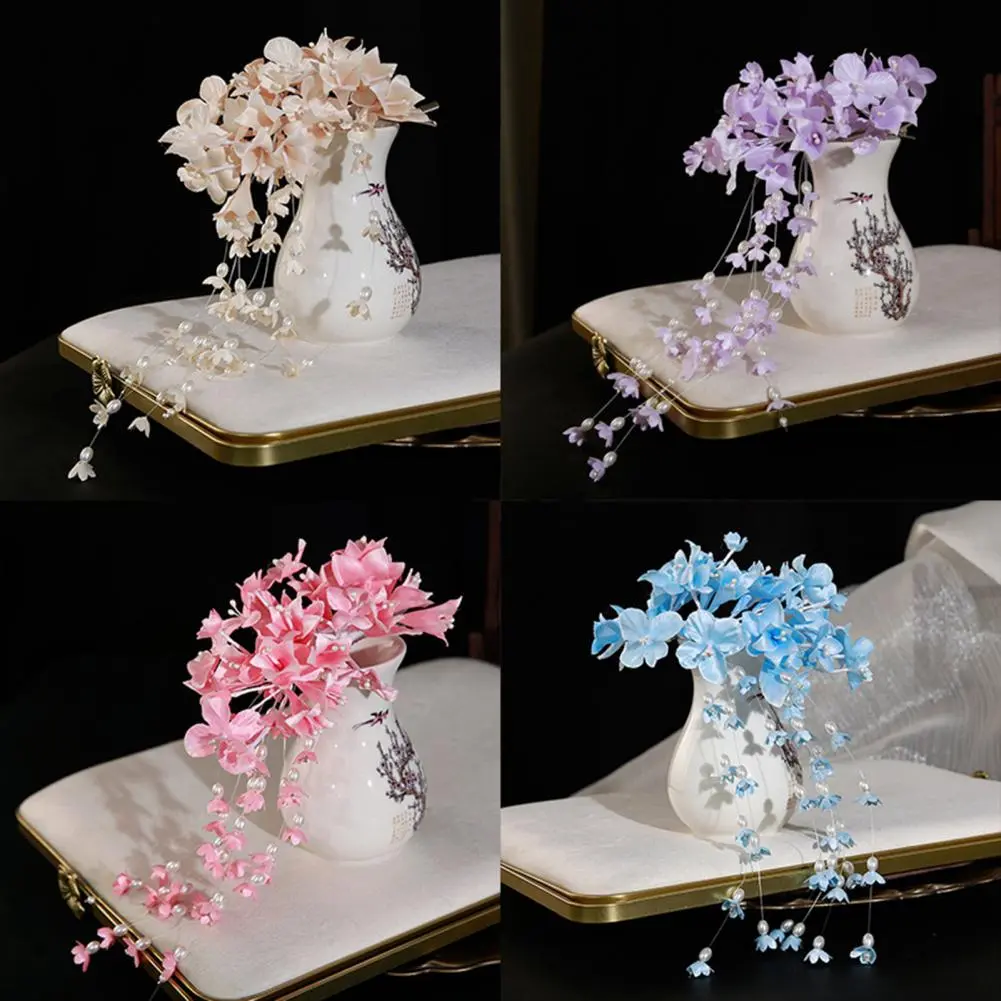 Faux Pearl Hair Accessories Hair Clip Set Elegant Faux Pearl Floral Hair Clip for Women Wedding Prom Hairpin for Parties