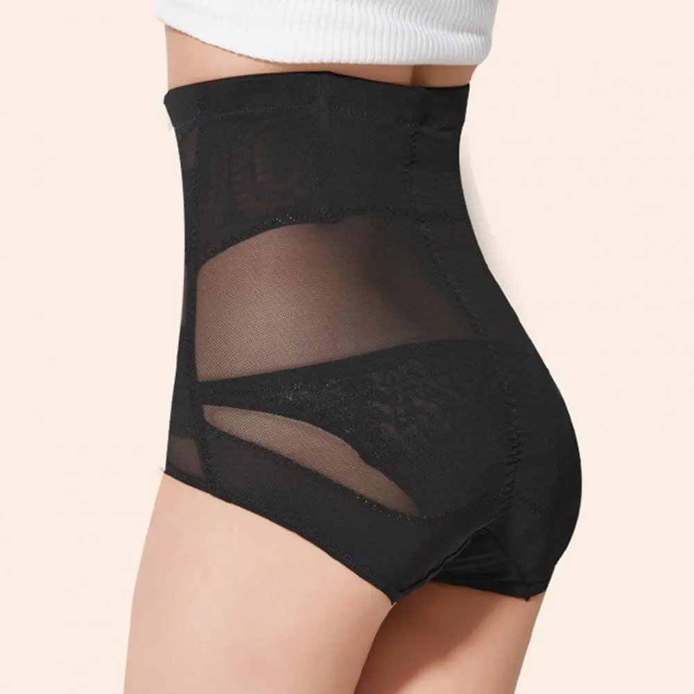 2025 Women Shaping Brief High-waist Cross Compression See Through Panties Breathable Holes Underwear Sexy Panties Underpants