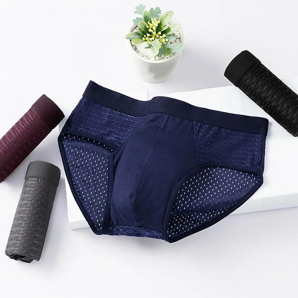 2025 Men Panties Breathable Stretchy Quick Dry Fine Mesh Non-pilling 3D Wrapping Summer Cool Male Briefs Men Underpants