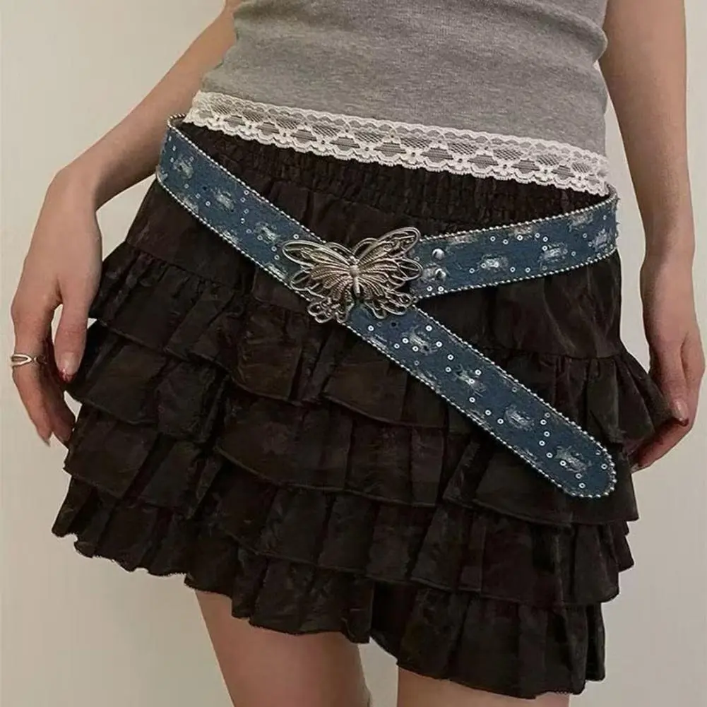 Butterfly Buckle Belt Stylish Women's Wide waist Belt with Butterfly Buckle for Dress Shirt Tops Jeans Fashionable 2025 belt