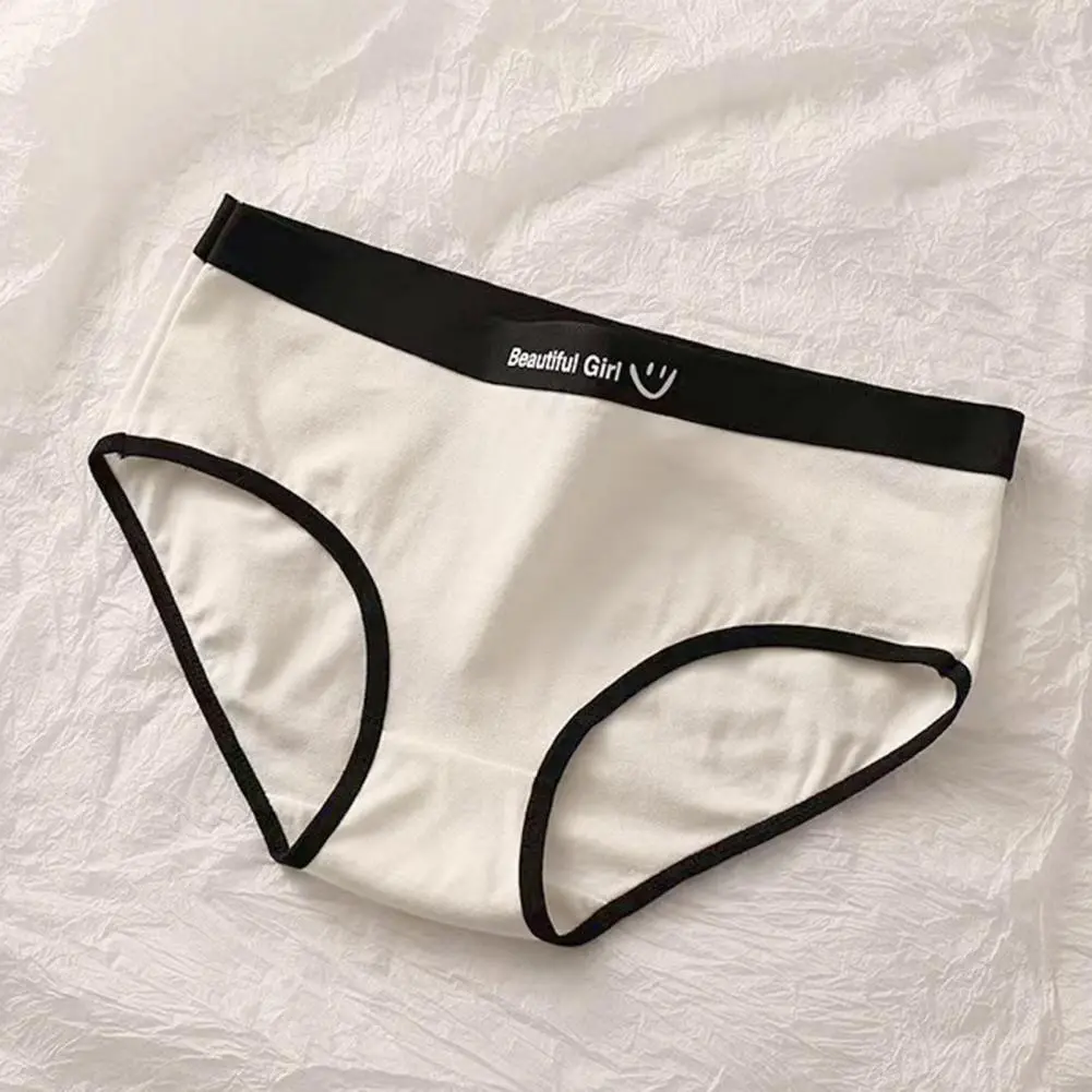 2025 Women Panties Seamless Letter Pattern Traceless Panties Elastic Breathable Japanese Style Lady Briefs Women Soft Underpants