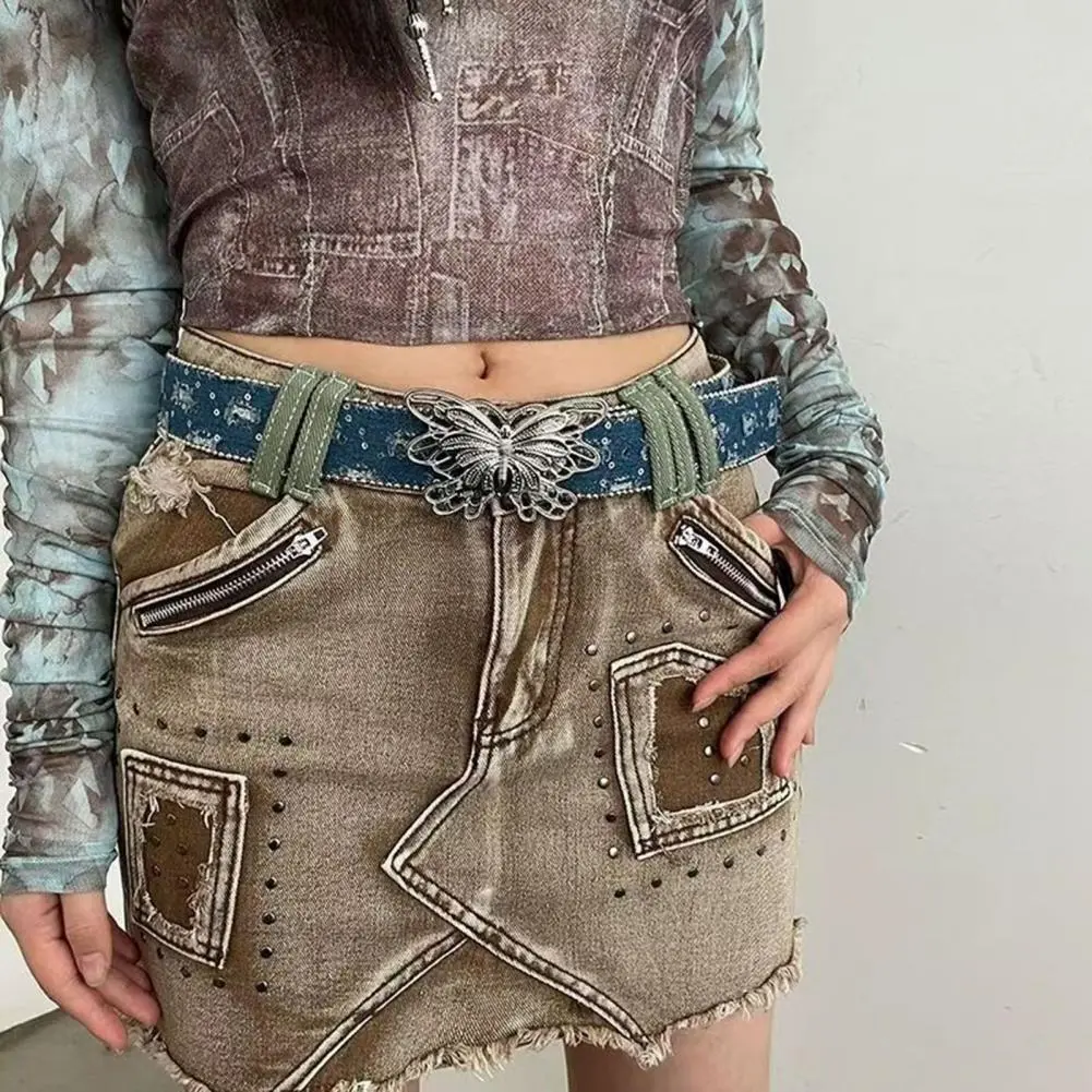 Butterfly Buckle Belt Stylish Women's Wide waist Belt with Butterfly Buckle for Dress Shirt Tops Jeans Fashionable 2025 belt