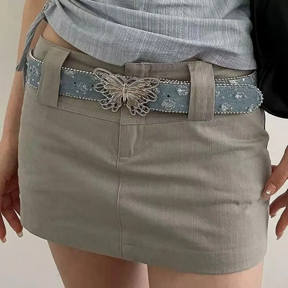 Butterfly Buckle Belt Stylish Women's Wide waist Belt with Butterfly Buckle for Dress Shirt Tops Jeans Fashionable 2025 belt