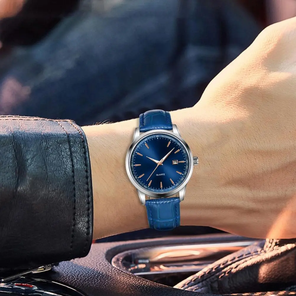 Simple Dial Men Watch Men Watch Elegant Waterproof Men's Watch with Simple Dial Calendar Function Business Casual for Casual