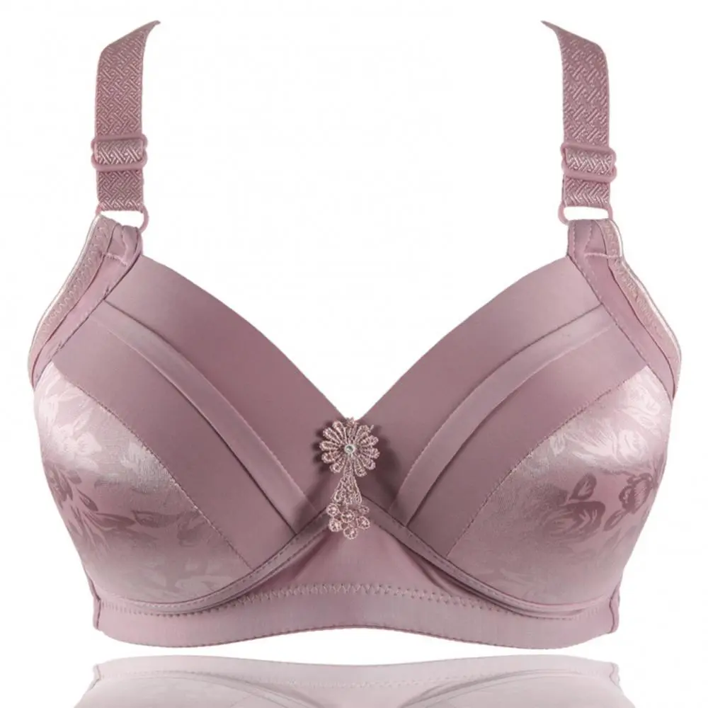 2025 Seamless Bras Ladies Wireless Floral Print Soft Bra Push Up Breathable Underwear Comfortable Lingerie Deep V Gather Bra