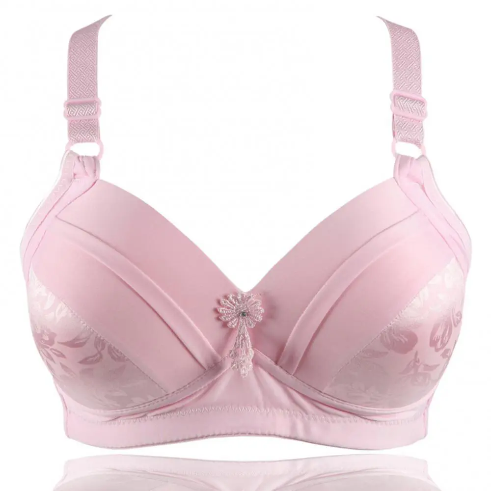 2025 Seamless Bras Ladies Wireless Floral Print Soft Bra Push Up Breathable Underwear Comfortable Lingerie Deep V Gather Bra