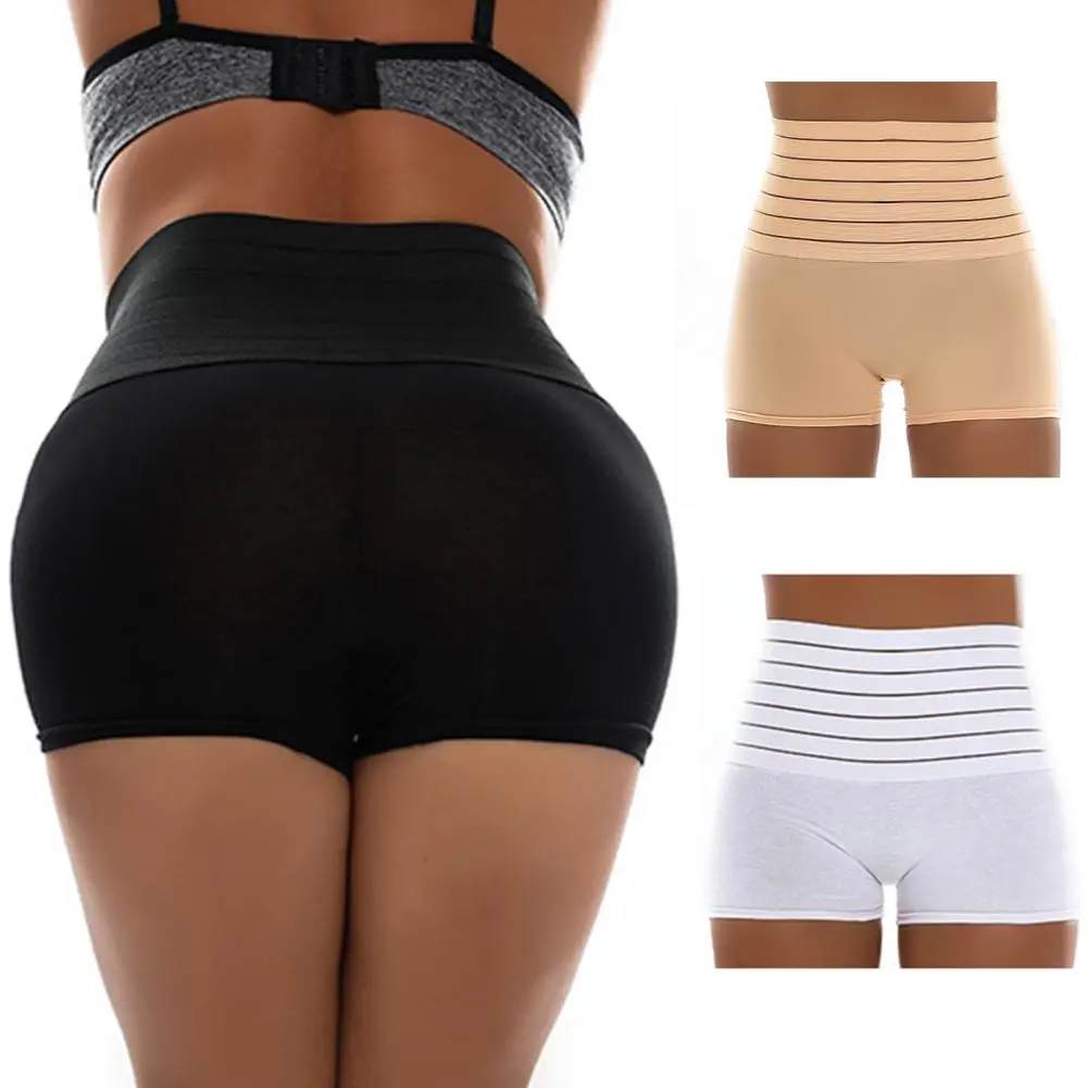 2025 Panties High Waist Striped Butt Lifter Slimming Tummy Briefs Shapewear Body Shaper Striped Comfortable Women Underpants