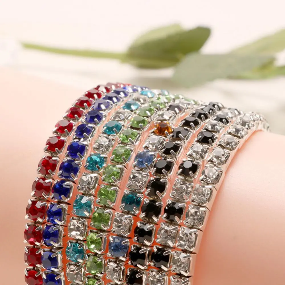 2025 Luxury Rhinestone Bracelets Women Full Rhinestone Inlaid Bracelet Elastic Bangle Sparkling Starry Sky Charm Bracelet