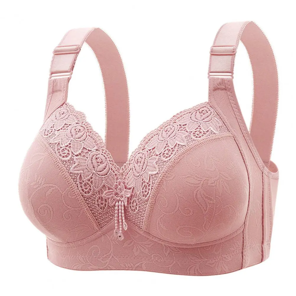 2025 3/4 Cup Push-up Bra Women Sexy Padded Wireless Large Size Bra B/C Cup Push-Up Bra Four Rows Of Buckle Lace Stitching Bras