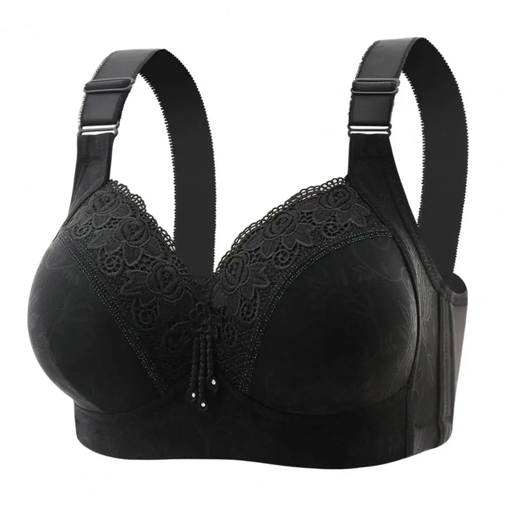 2025 3/4 Cup Push-up Bra Women Sexy Padded Wireless Large Size Bra B/C Cup Push-Up Bra Four Rows Of Buckle Lace Stitching Bras