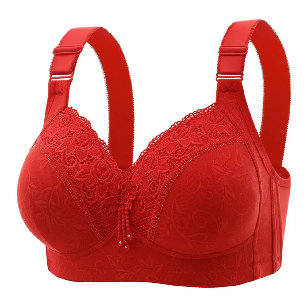 2025 3/4 Cup Push-up Bra Women Sexy Padded Wireless Large Size Bra B/C Cup Push-Up Bra Four Rows Of Buckle Lace Stitching Bras