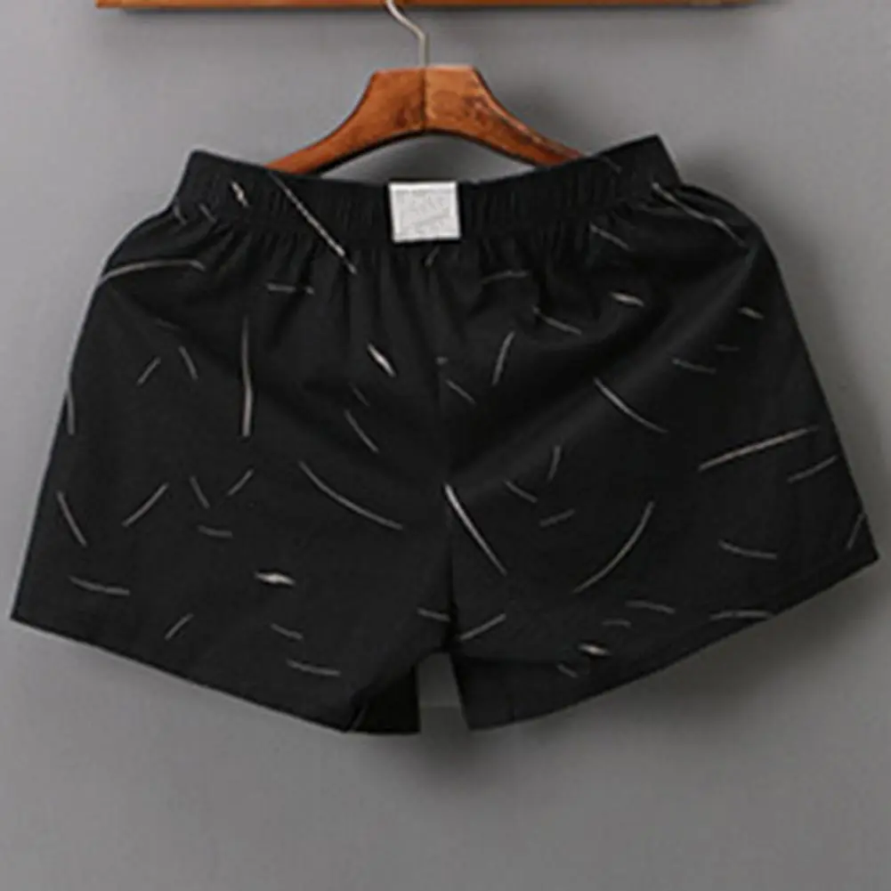 Men Cotton Boxers Homewear Shorts Elastic Waist Loose Short Home Wear Comfortable Boxer Short Men Underwear Pajama Lounge Pants