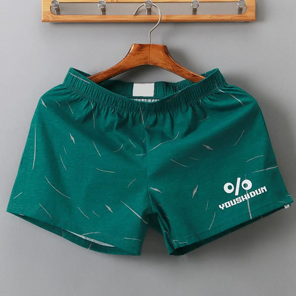 Men Cotton Boxers Homewear Shorts Elastic Waist Loose Short Home Wear Comfortable Boxer Short Men Underwear Pajama Lounge Pants