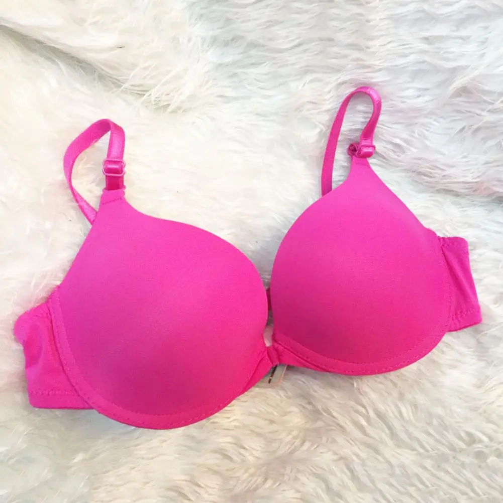 Women Deep U Bra Backless Underwire Open Cup Push Up Sexy Bras Underwear Lingerie Seamless Traceless Bra Glossy Underwear