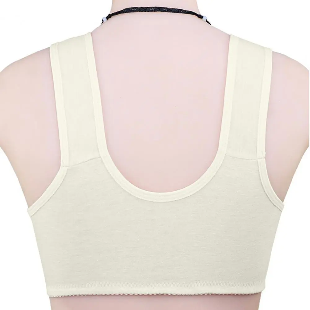 2025 Mother Bra Front-Close Buttons V Neck Padded No Steel Ring Push Up Soft Plus Size Mother Brassiere Inner Wear Clothes
