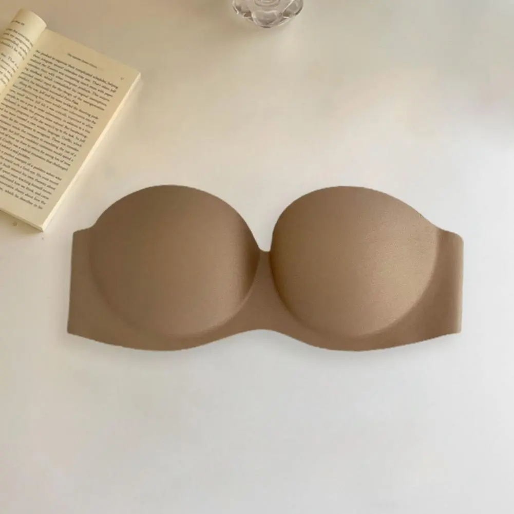 2025 Women's Wire-free Strapless Bra Seamless Push Up Padded Bra Invisible Comfortable Support No Straps Bras Summer Yoga Bras
