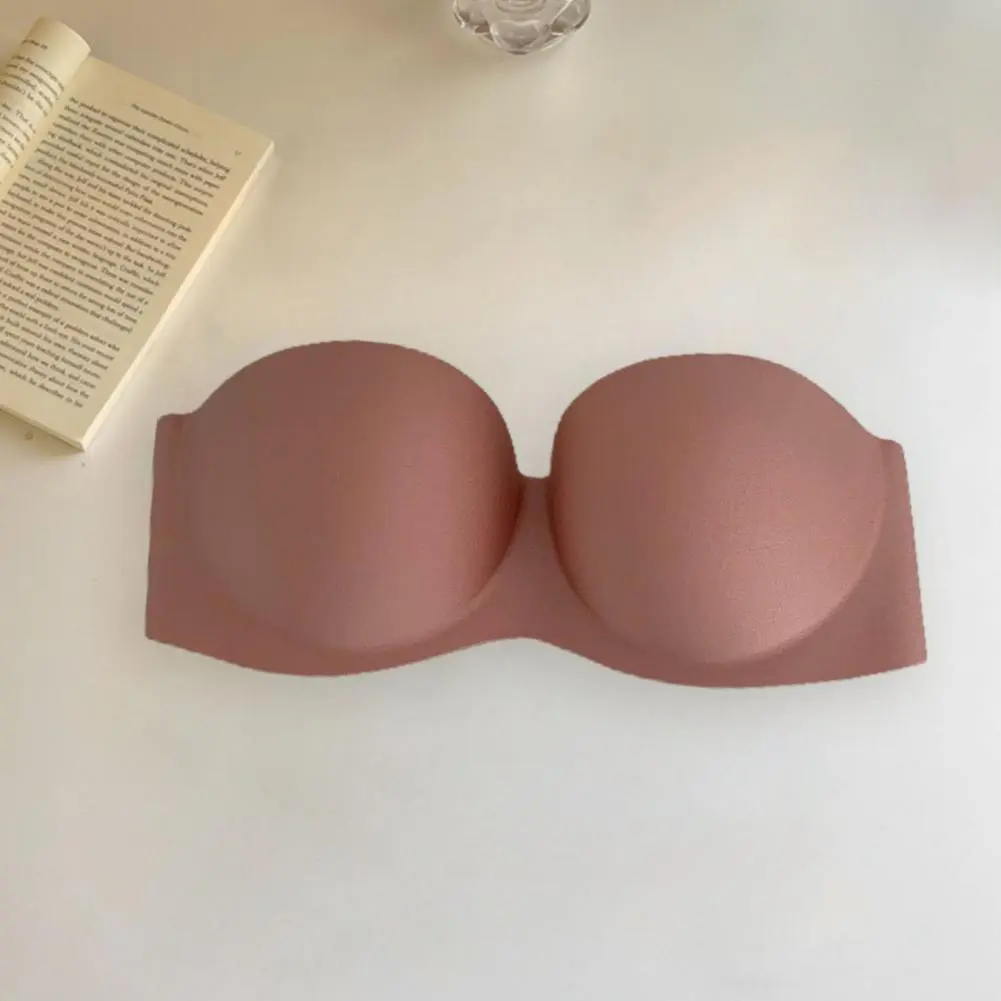 2025 Women's Wire-free Strapless Bra Seamless Push Up Padded Bra Invisible Comfortable Support No Straps Bras Summer Yoga Bras