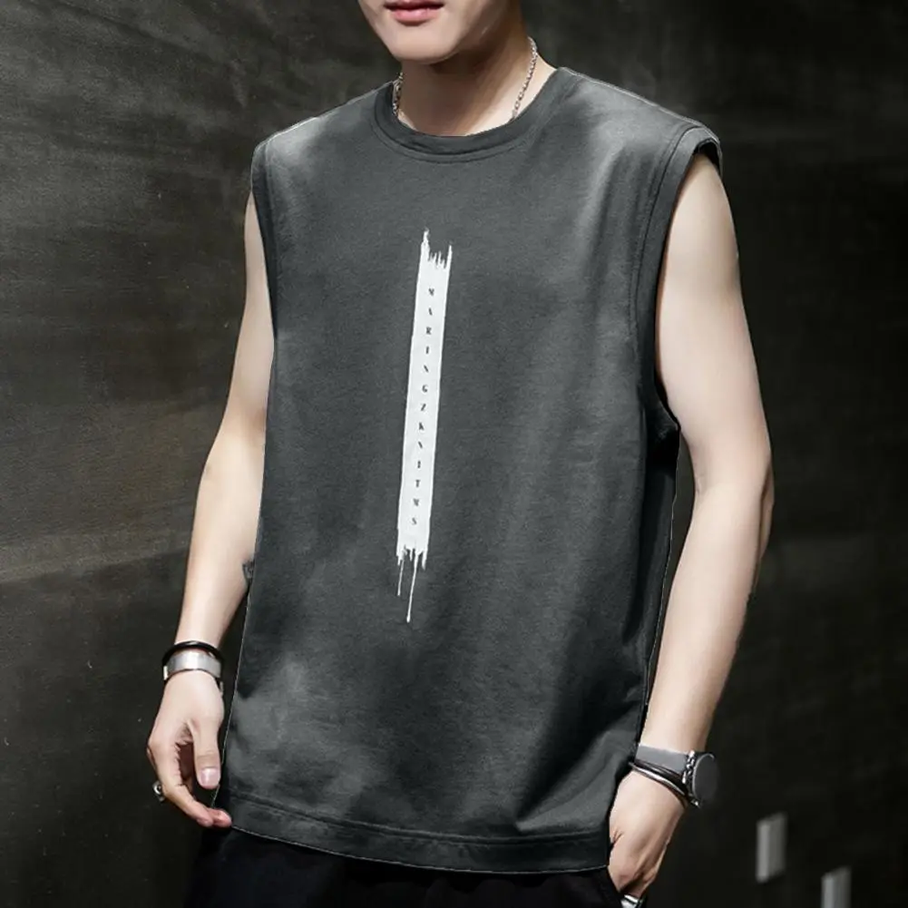 Men Vest Basketball Vest O-neck Sport Vest Thin Pullover Loose Fit Sportts Tank Top Summer Fitness Athletic Sleeveless T-shirt