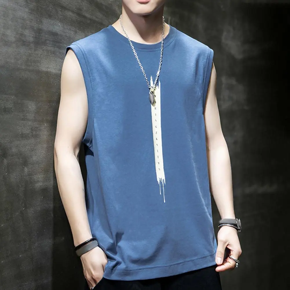 Men Vest Basketball Vest O-neck Sport Vest Thin Pullover Loose Fit Sportts Tank Top Summer Fitness Athletic Sleeveless T-shirt