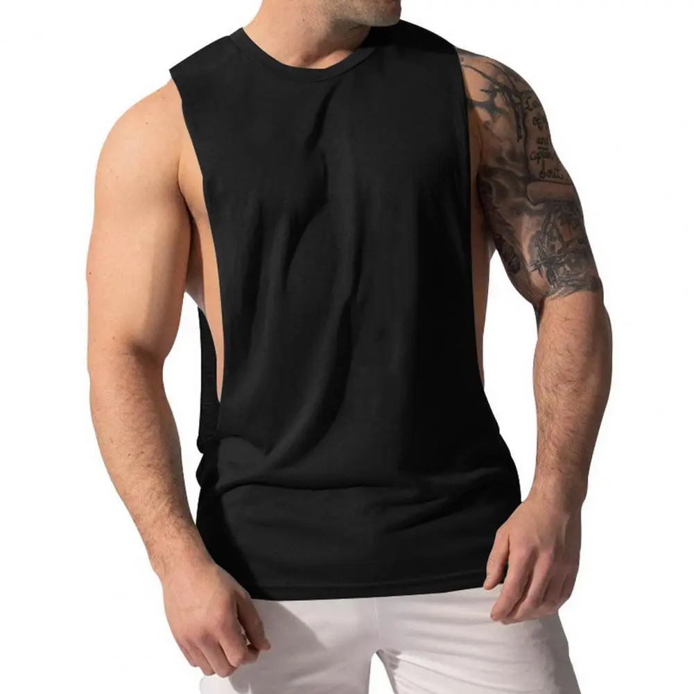 2025 Men Sport Gym Tank Top Sleeveless Crew Neck Slimming Workout Vest Athletic Sleeveless Vest Summer Men Tank Top