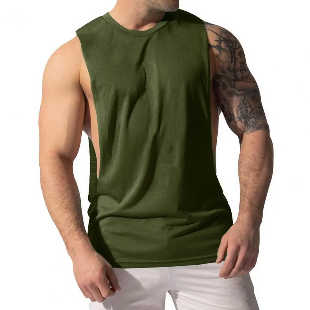 2025 Men Sport Gym Tank Top Sleeveless Crew Neck Slimming Workout Vest Athletic Sleeveless Vest Summer Men Tank Top