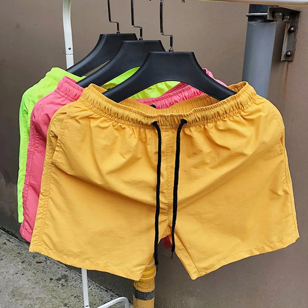 2025 Summer Men Swimwear Beach Shorts Simple Loose Sports Shorts For Men Quick-drying Breathable Shorts Trunks Swimming Pants