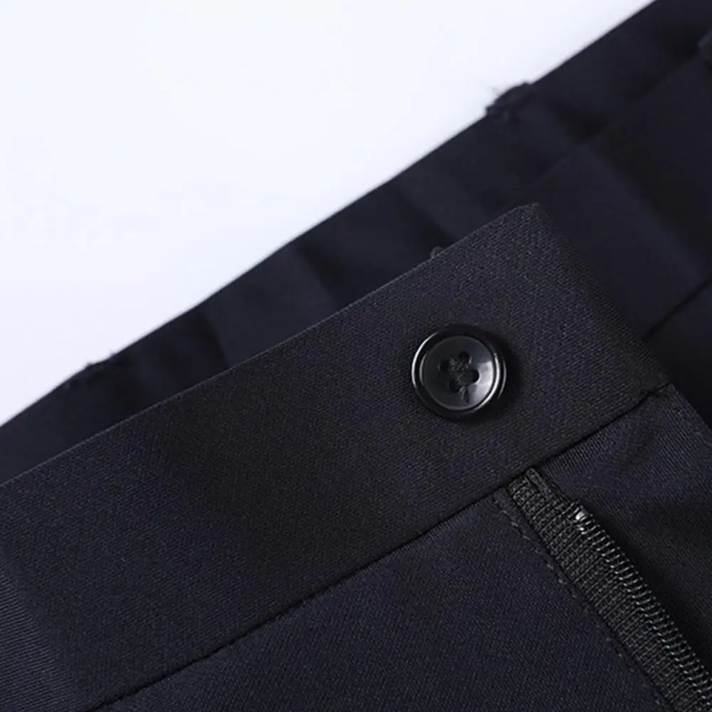 Men's Elastic Straight Pants Formal Business Trousers Casual Long Suit Pants Classic Summer Fashion Suit Pants Formal Trousers
