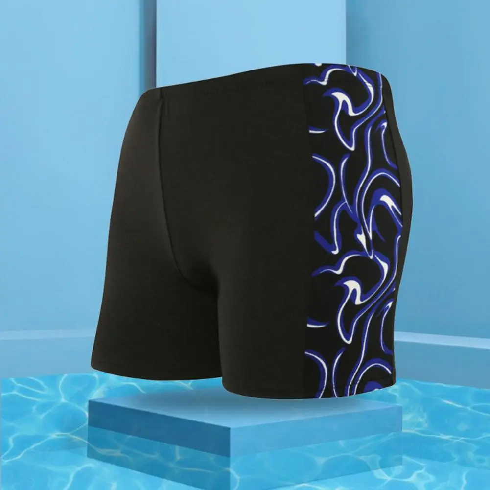 2025 Men Trunks Print Contrast Color Quick-drying Slim Fit Swimming Shorts for Surfing Breathable Swimming Shorts Beachwear