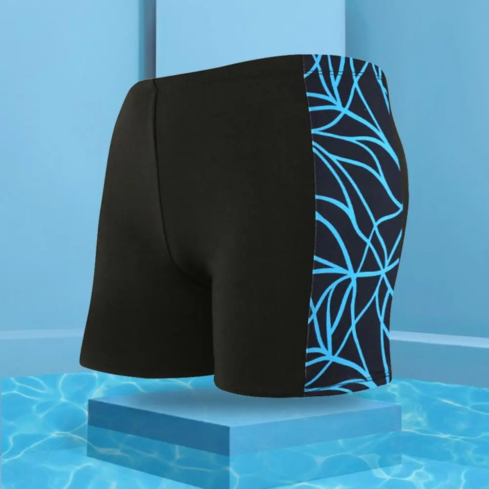 2025 Men Trunks Print Contrast Color Quick-drying Slim Fit Swimming Shorts for Surfing Breathable Swimming Shorts Beachwear
