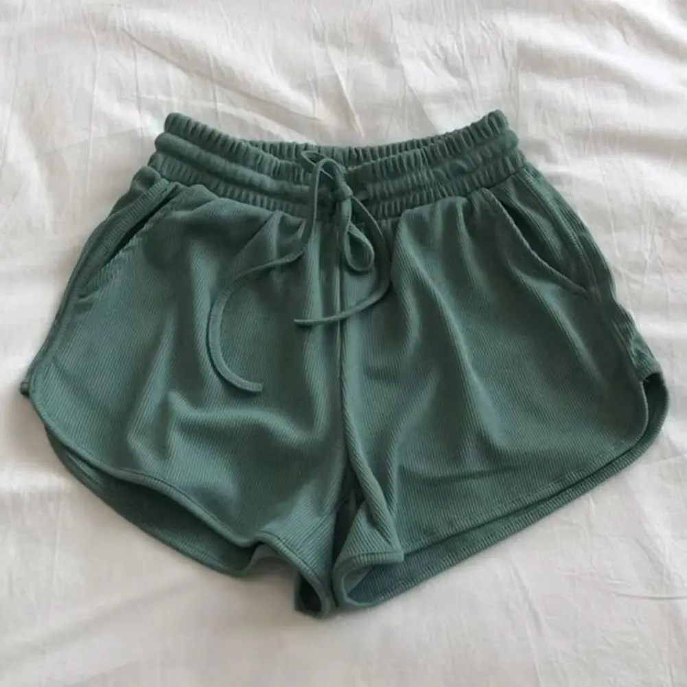 Loose Women Shorts 2025 High Waist Breathable Drawstring Elastic Waist Summer Shorts Korean Style Sports Running Yoga Shorts