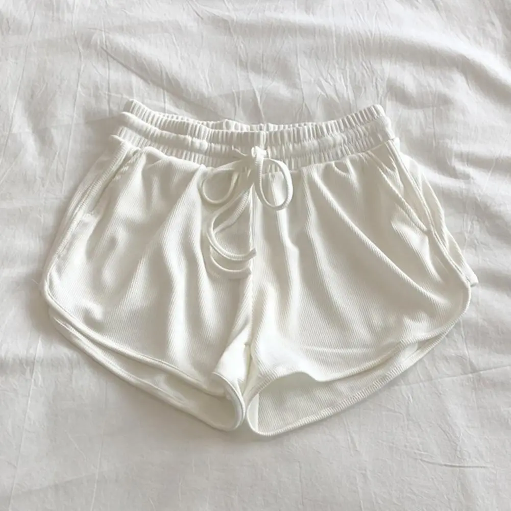 Loose Women Shorts 2025 High Waist Breathable Drawstring Elastic Waist Summer Shorts Korean Style Sports Running Yoga Shorts