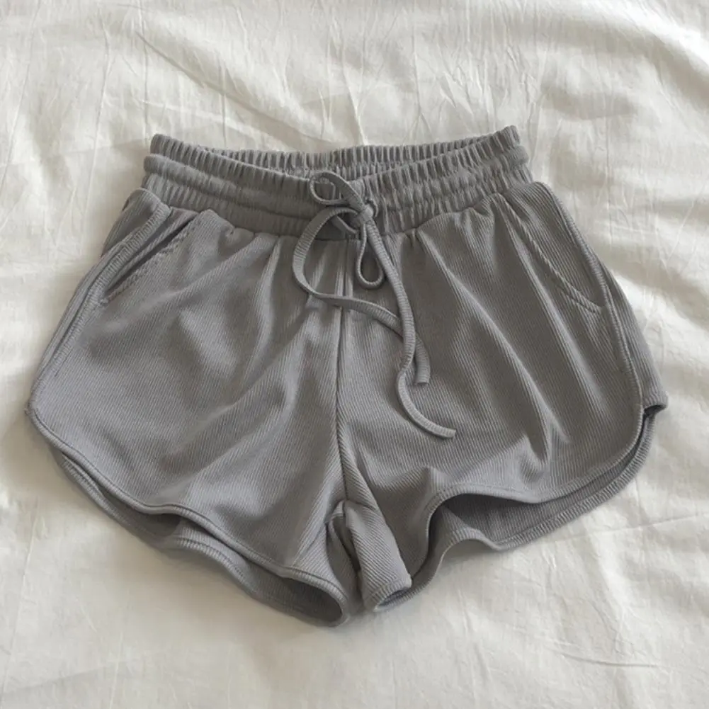 Loose Women Shorts 2025 High Waist Breathable Drawstring Elastic Waist Summer Shorts Korean Style Sports Running Yoga Shorts