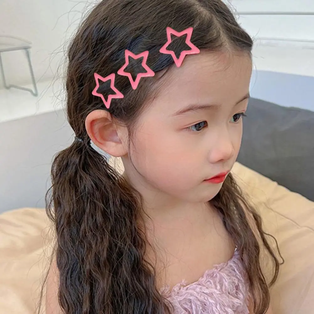 Grey Star Hair Clips Non-fading Hairpins Set of 10 Star Shape Metal Hair Clips for Girls Teens Adults Hair for Women for Ages