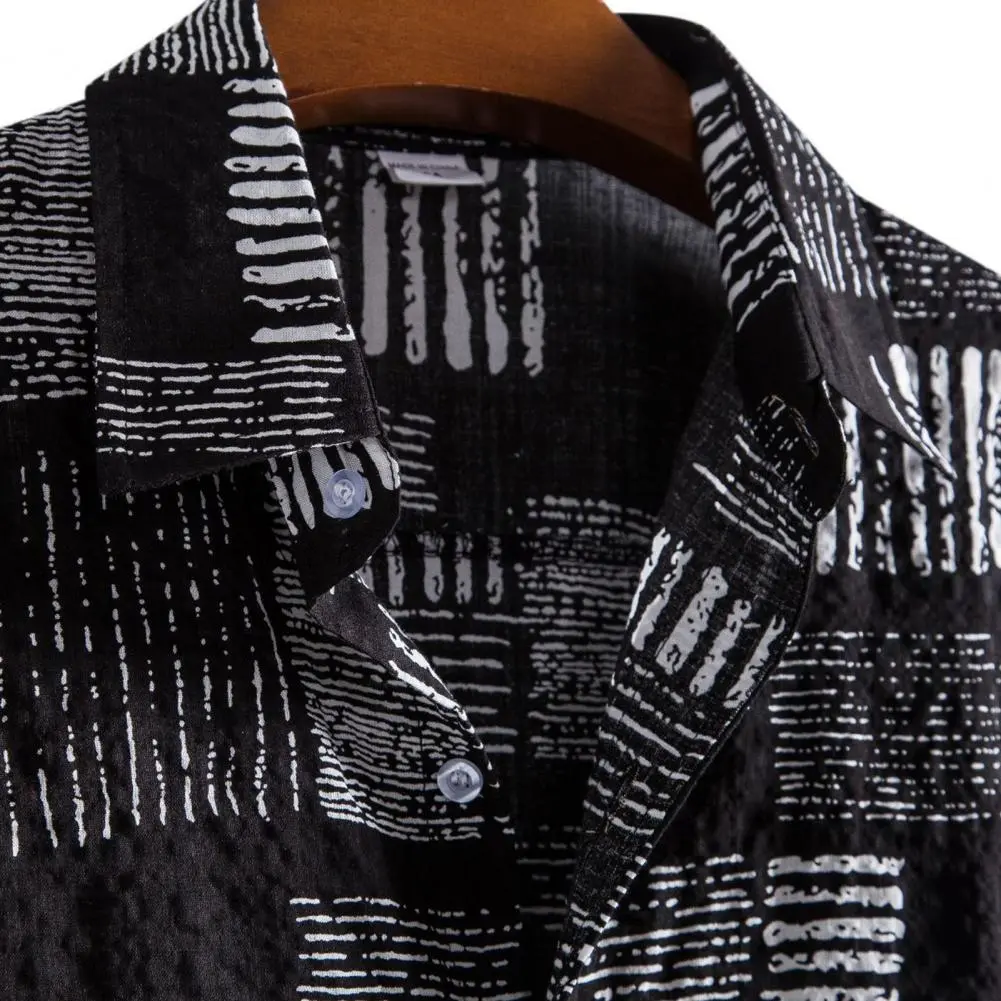 2025 Men Shirt Short Sleeve Men Shirt Turn-down Collar Soft Print Loose Summer Shirt Streerwear Short Sleeve Hawaiian Shirts