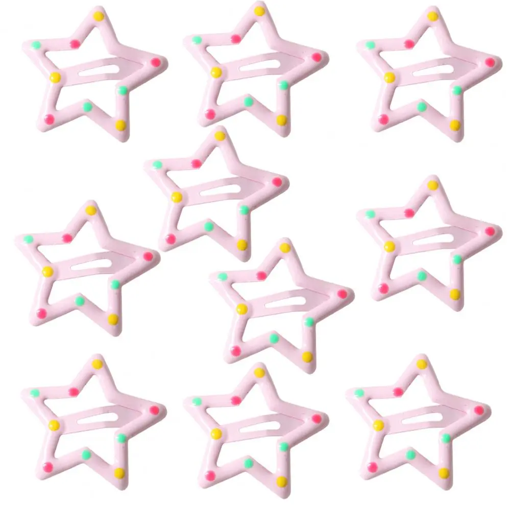 Grey Star Hair Clips Non-fading Hairpins Set of 10 Star Shape Metal Hair Clips for Girls Teens Adults Hair for Women for Ages