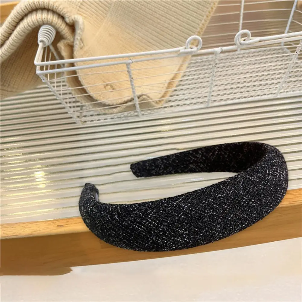 Sweet Temperament Hair Hoop Women Hair Hoop Chic Retro Wide Headband with Heightened Sponge Stylish Hair Decor for Girls Women