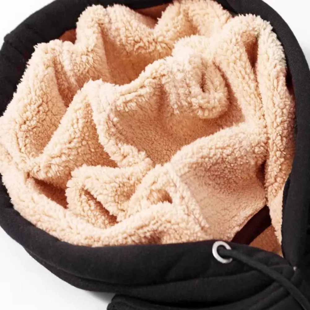 Polar Fleece Lamb Wool Sweatshirt PLush Men Hoodie Jacket Autumn Winter Thickened Fleece Lined Korean Trendy Cardigan Jacket