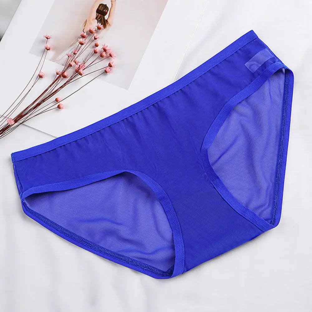 Underpants Women Panties Seductive Women's Sheer Mesh Thongs Sexy See-through Panties Ultra-thin Low-rise for Ladies for Daily