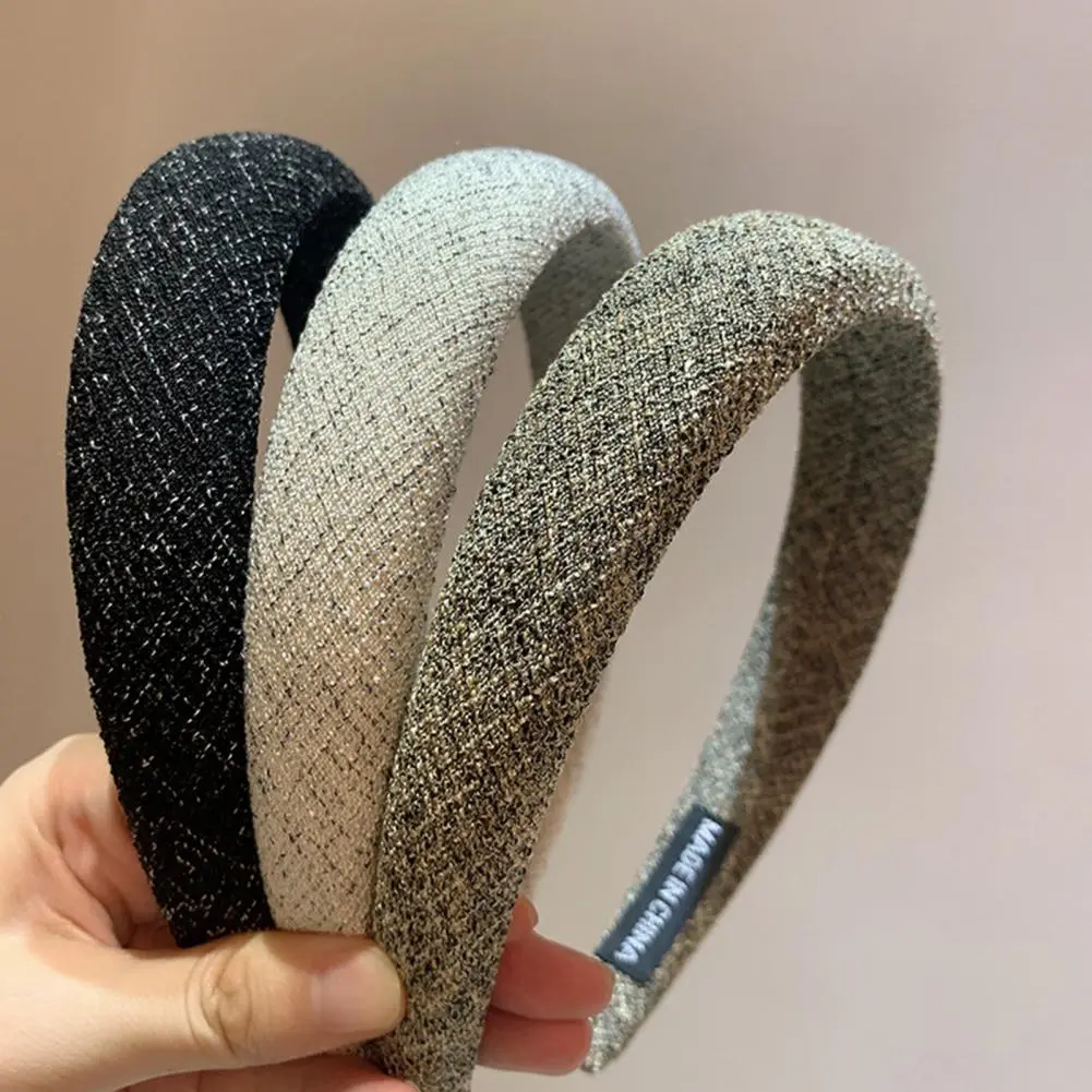 Sweet Temperament Hair Hoop Women Hair Hoop Chic Retro Wide Headband with Heightened Sponge Stylish Hair Decor for Girls Women