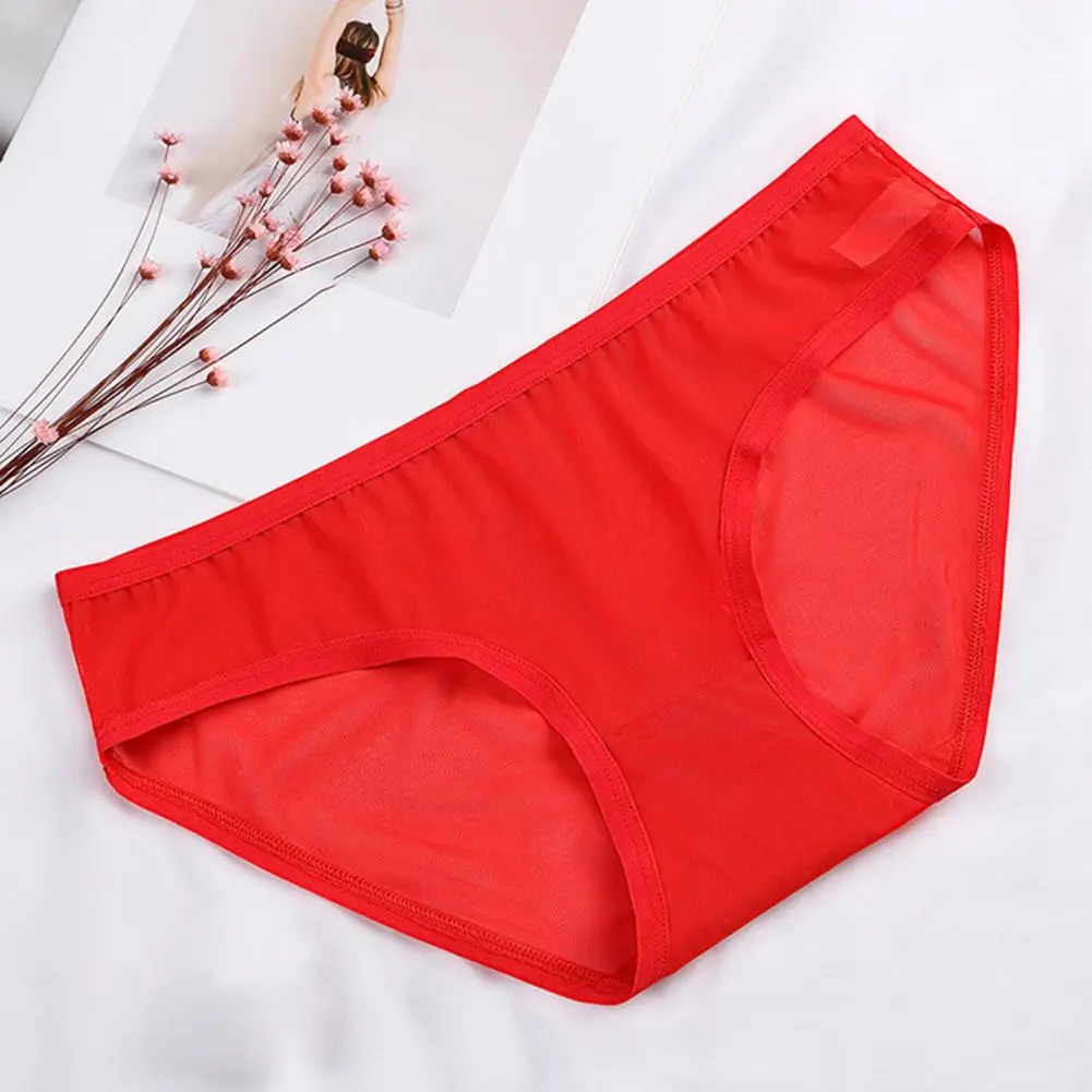 Underpants Women Panties Seductive Women's Sheer Mesh Thongs Sexy See-through Panties Ultra-thin Low-rise for Ladies for Daily