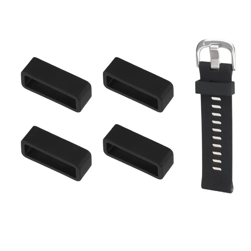 4Pcs 12/14/16/18/20/22/24/26MM Silicone Watch Strap Loop Wristwatch Band Keeper Retainer Loop Smartwatch Fastener Ring 2025