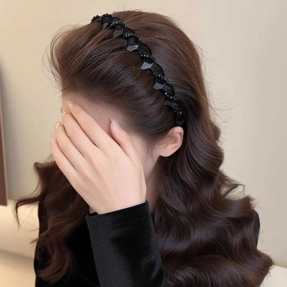 Bridal Hair Accessory High Skull Rhinestone Hairband Elegant Rhinestone Hairband Set for Women Vintage Bridal Hair for Girls