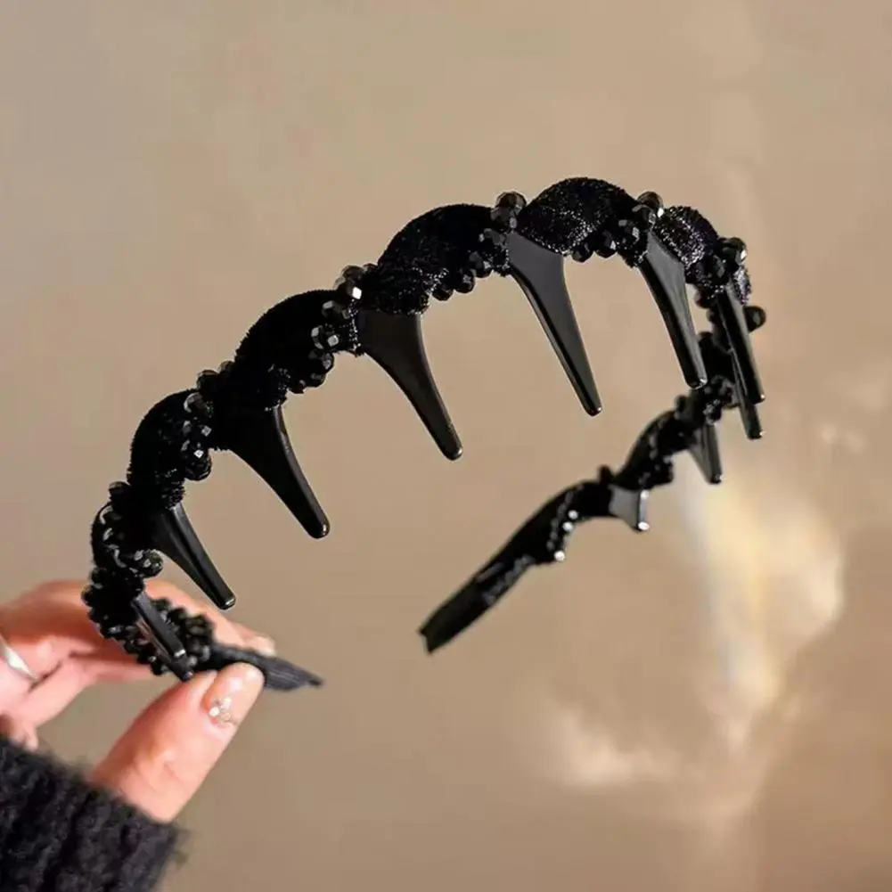 Bridal Hair Accessory High Skull Rhinestone Hairband Elegant Rhinestone Hairband Set for Women Vintage Bridal Hair for Girls