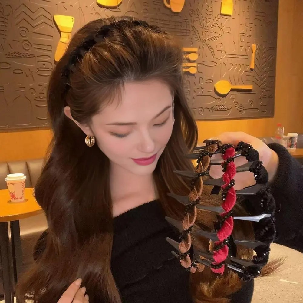 Bridal Hair Accessory High Skull Rhinestone Hairband Elegant Rhinestone Hairband Set for Women Vintage Bridal Hair for Girls