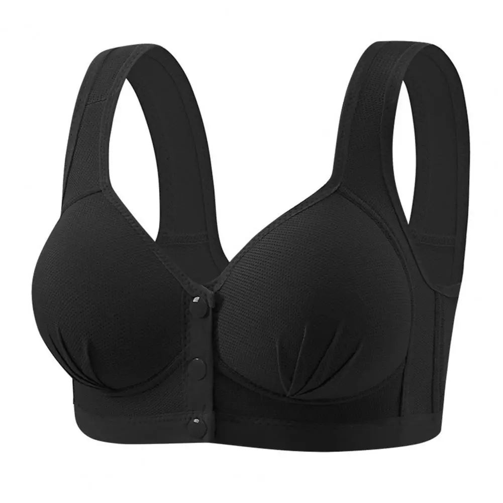 Vest-style Bra 2025 Women Bra Supportive Plus Size Front Closure Bra for Women Wireless Closing Full Coverage Bralette Senior