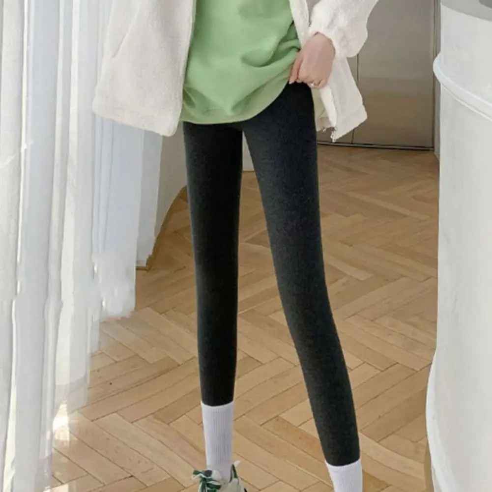 Skinny Long Pants Women Winter Leggings Winter Women's High Waist Leggings Elastic Skinny Pants with Thick Fleece for Cold