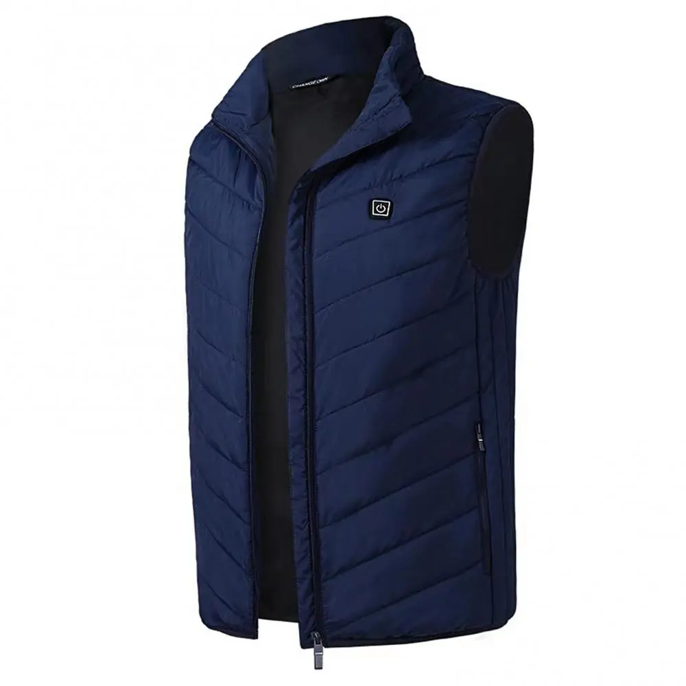 Men Winter Heating Vest USB Safe Intelligent Constant Temperature Vest Thermal Waistcoat Electric Heating Waterproof Waistcoat