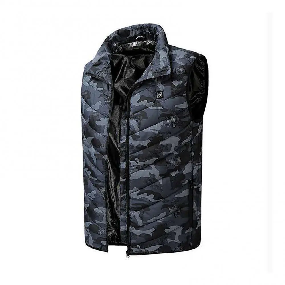 Men Winter Heating Vest USB Safe Intelligent Constant Temperature Vest Thermal Waistcoat Electric Heating Waterproof Waistcoat