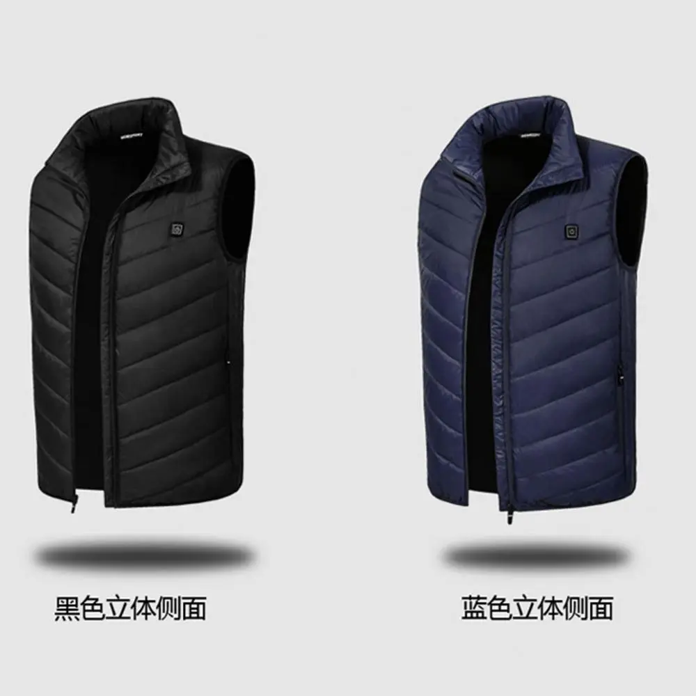 Men Winter Heating Vest USB Safe Intelligent Constant Temperature Vest Thermal Waistcoat Electric Heating Waterproof Waistcoat