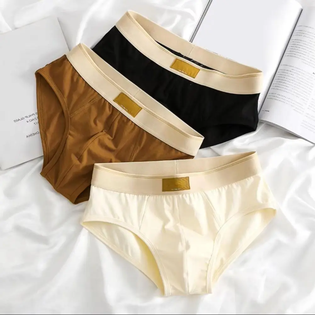 2025 Ultra-soft Men Briefs Jpanese Style Letter Print U-convex Panties Breathable Moisture-Wicking Underwear Men Panties